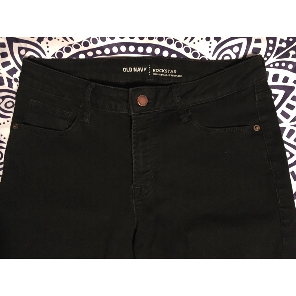 Old Navy Black Rockstar Size 12 Skinny Jeans